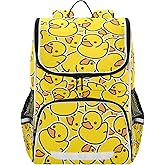 Sletend Duck Backpack Large Capacity Printing Student Shoulder Bag for Children Teenagers, Yellow Duck Cute School Bookbag for School, Boy's and Girl's Backpack