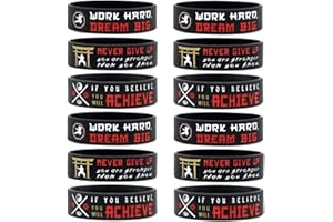 Inkstone Martial Arts Wristbands with Motivational Quotes Karate Ninja Theme Party Favors