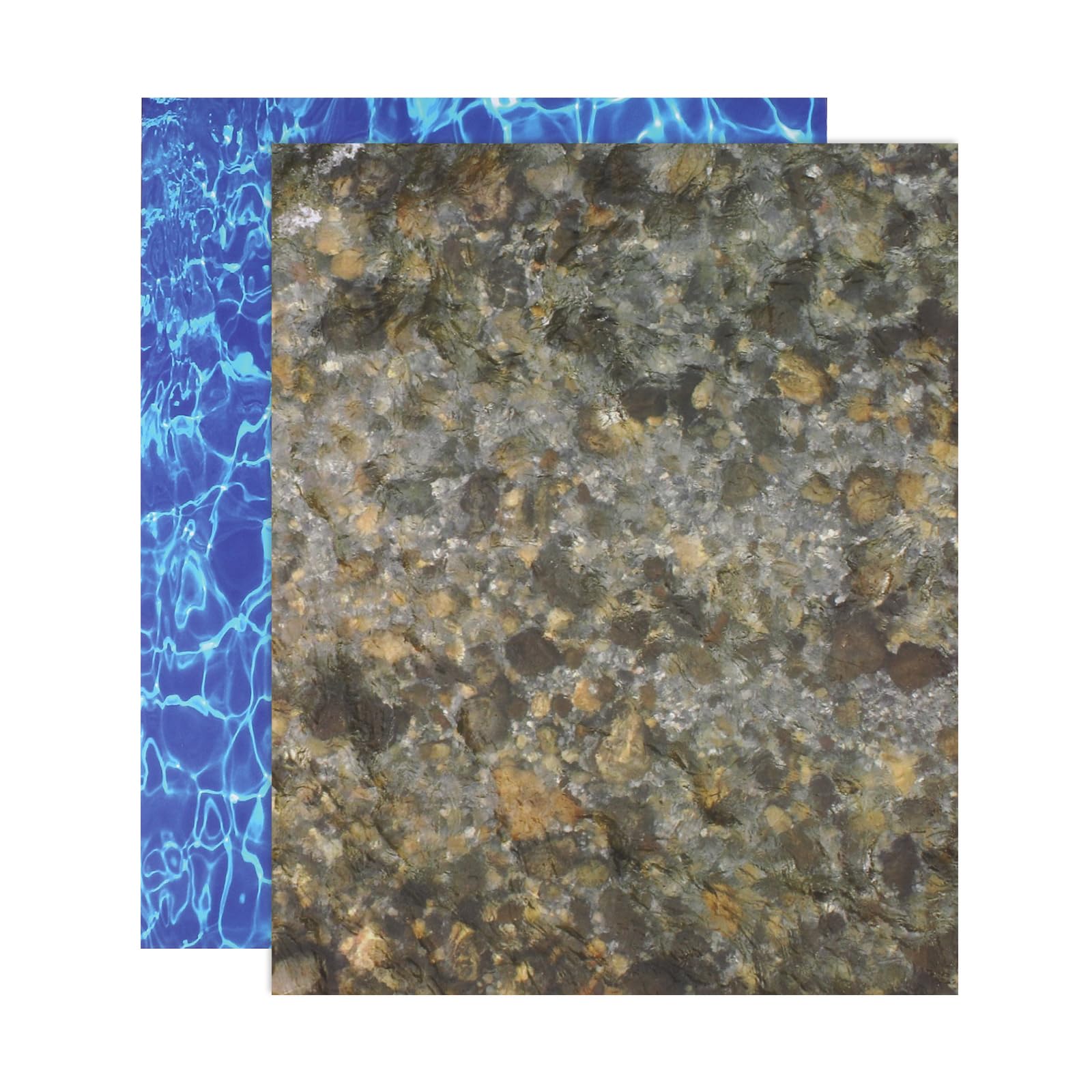 sourcing map 2 Pcs Ripple Water Sticker, Self Adhesive Artificial Water Wave Effect Sticker 11.69"x8.27" Dollhouse Wallpaper Sheets for DIY Dollhouse, Miniature Landscape, Dark Blue,Light Brown