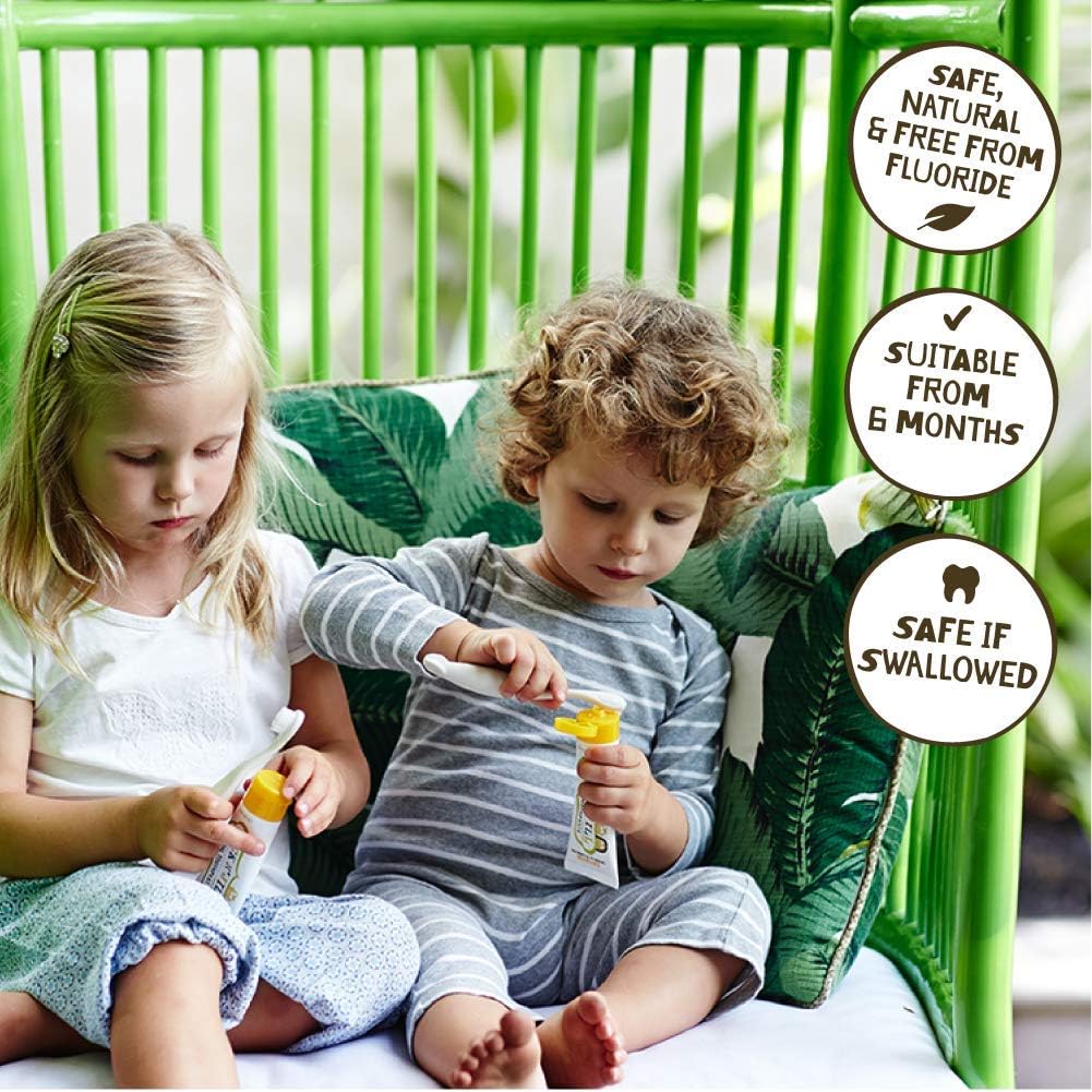 Jack N’ Jill Natural Certified Kids Toothpaste, Fluoride-Free Toddler & Baby Toothpaste with 40% Xylitol, No Sugar - Image 4