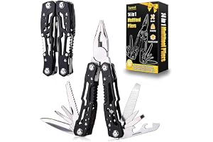 Samest 14 in 1 Multitool Pliers with Safety Lock, Professional Stainless Steel Pocket Knife, Portable Survival Gift for Father,Husband,Boyfriend for Christmas,Birthday,Valentine's,Father's Day