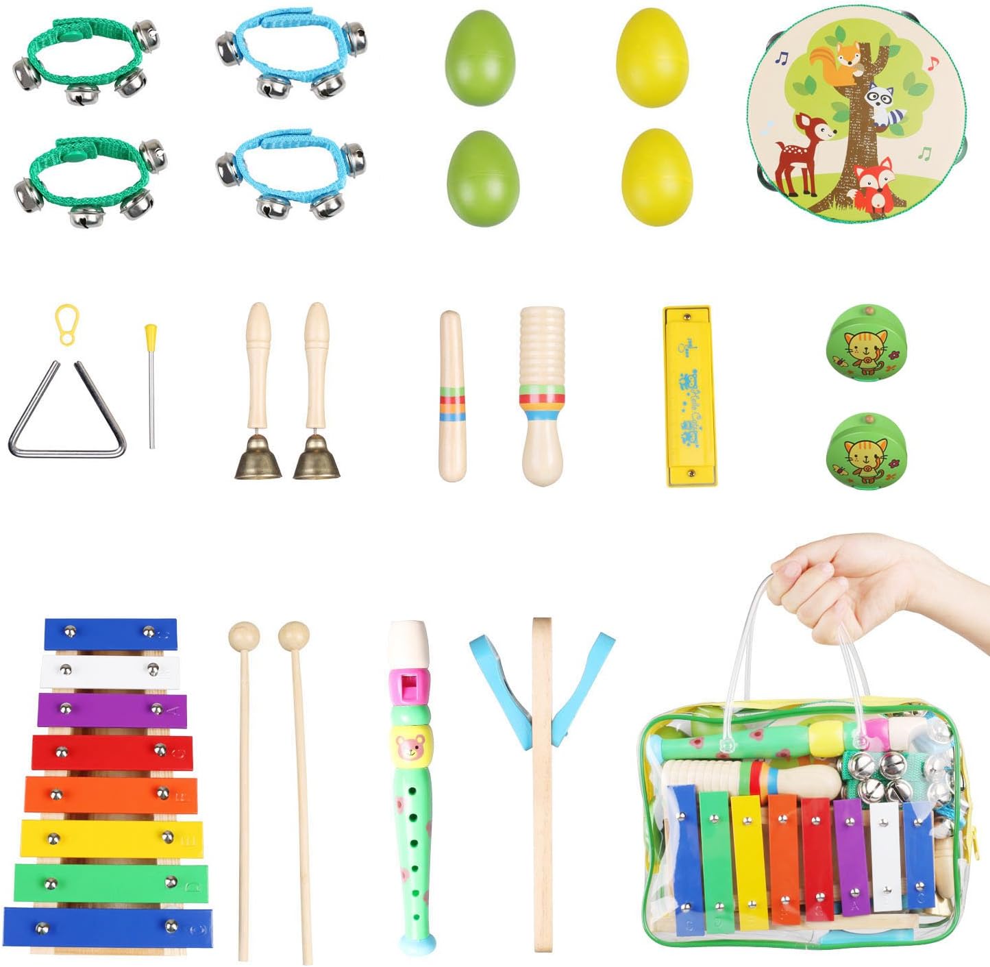 Niños Instrumentos Musicales 20 pcs infantil bebé juguetes Percusión