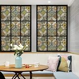 dktie Window Film Non Adhesive Privacy 44.5x200cm Stained Glass UV Blocking view 6