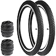 WEEROCK 1/2 Pack 16/20 Inch Bicycle Tire 16x1.75/20x1.75 Bike Tyres for 16"/ 20" Bicycles, Kid Bikes, Child Girl Bicycle, Tricycle.