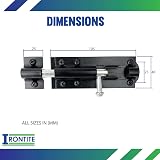 IRONTITE 2 Pack Tower Bolt Black 100mm Gate Bolt for Wooden Gates view 4