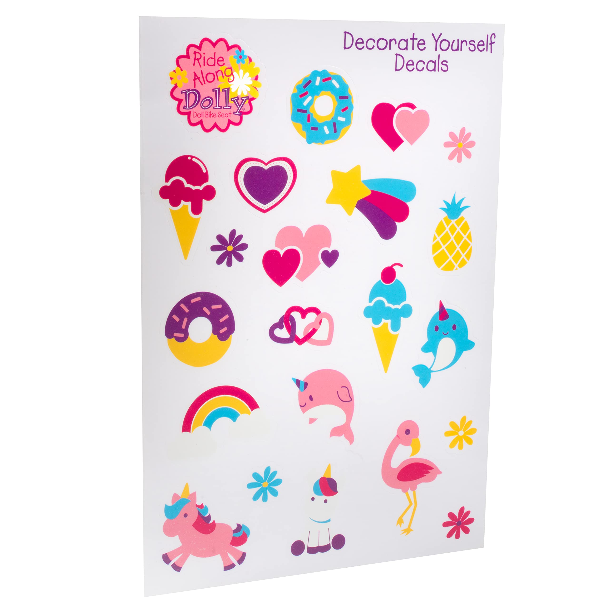 SCS Direct The Original Doll Bicycle Seat (Glitter Purple)-Bike Attachment Accessory for All 18-22