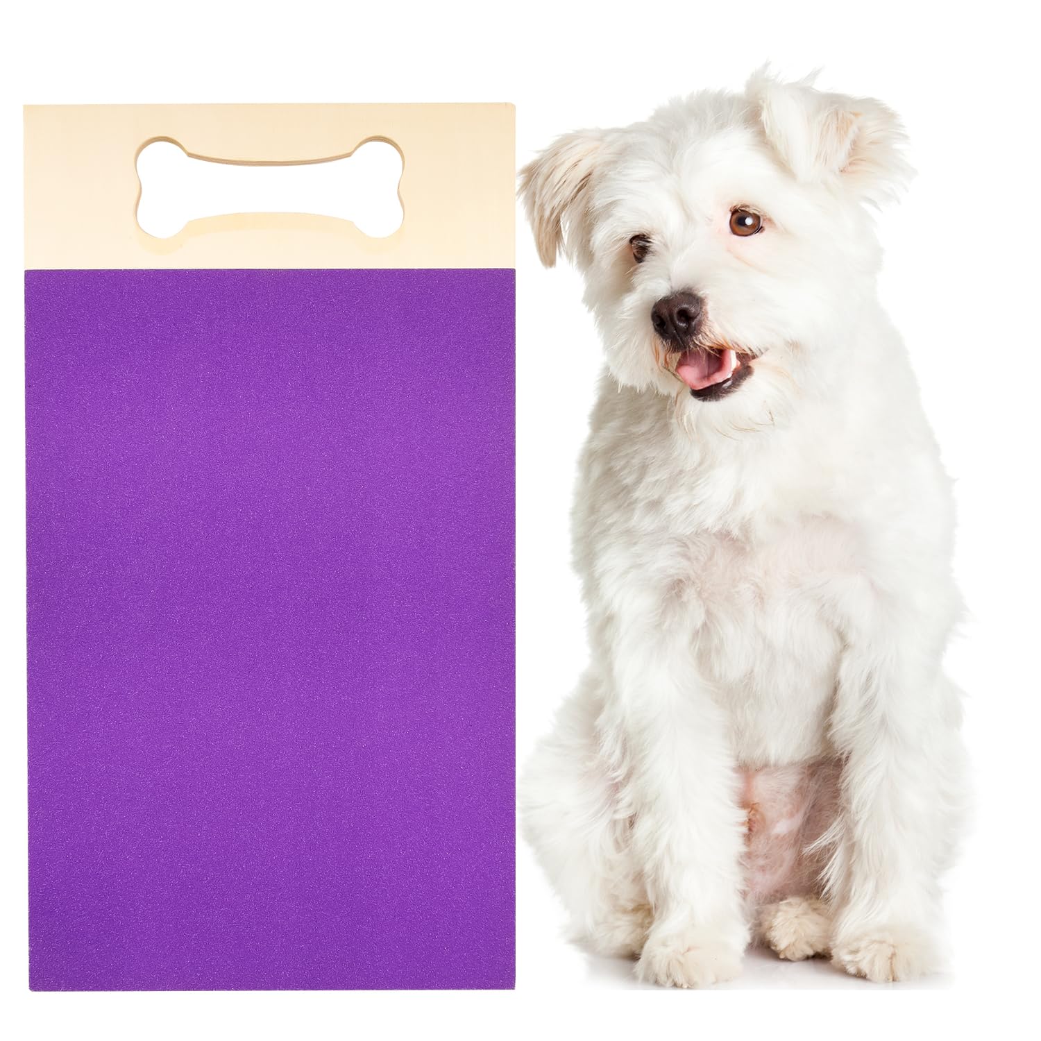 MFUOE Dog Scratch Boards Pet Scratching Pad Toy Double Sided Dog Scratch Pad for Nails Pet Grooming Nail File Board for Pets Nail Care (Purple)