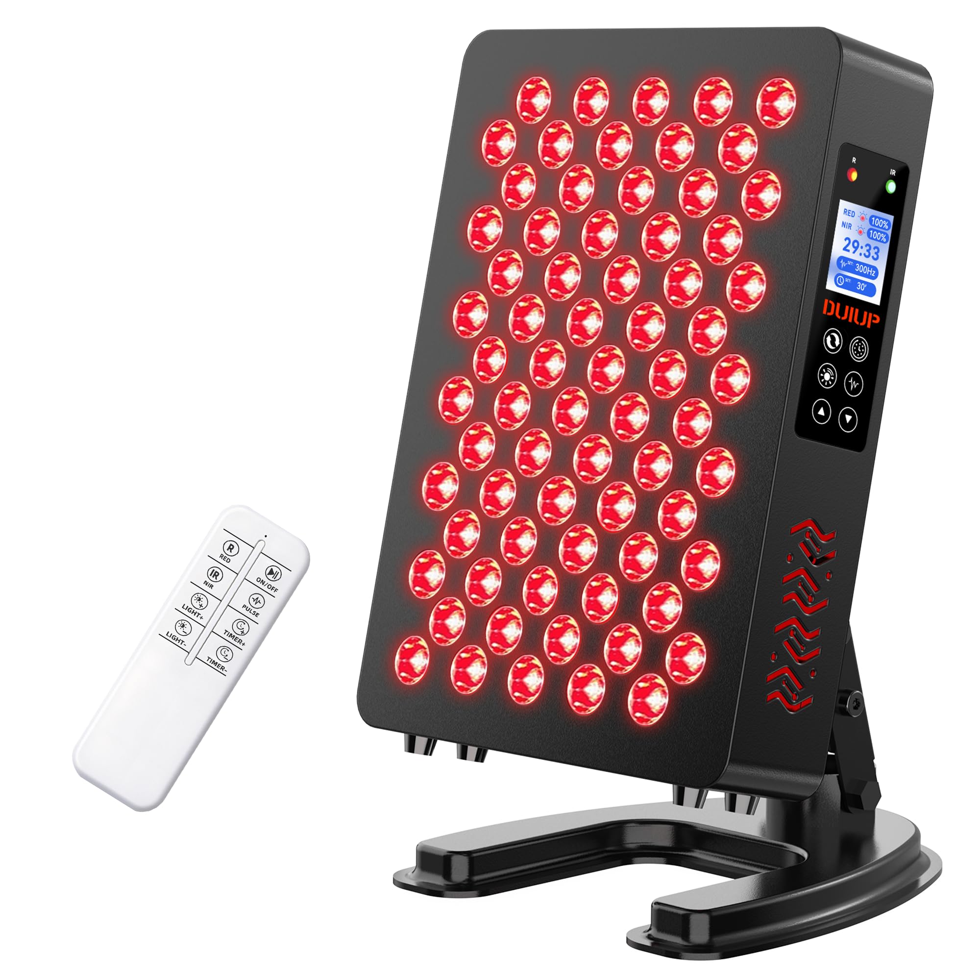 Photo 1 of Red Light Therapy Panel, Multiple Adjustable Light Therapy for Body and Face with Timer and Remote, 70 LEDs, Touch Screen Red Near Infrared Light Panel 630-940nm for Skin Health, Energy, Recovery