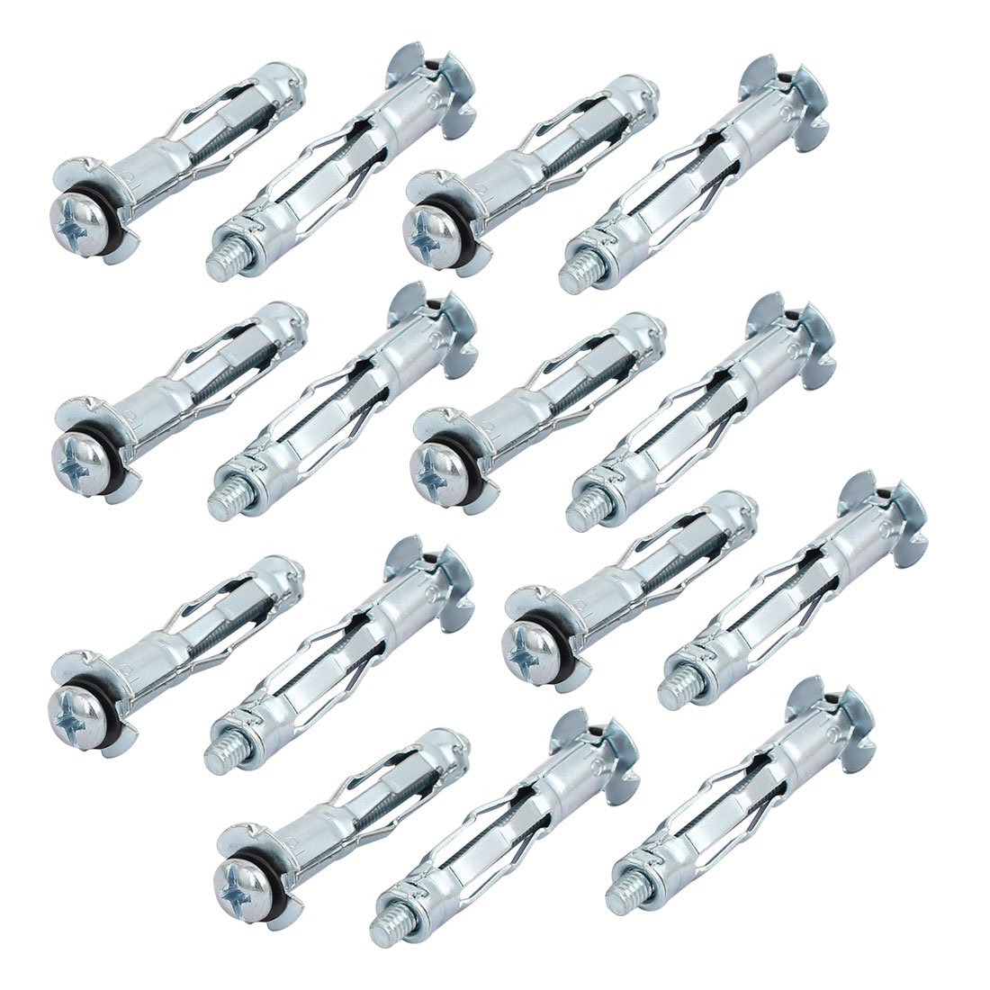 Sourcingmap 15pcs M4x38mm Expansion Bolt Sleeve Anchor for 10mm-16mm Hollow Wall