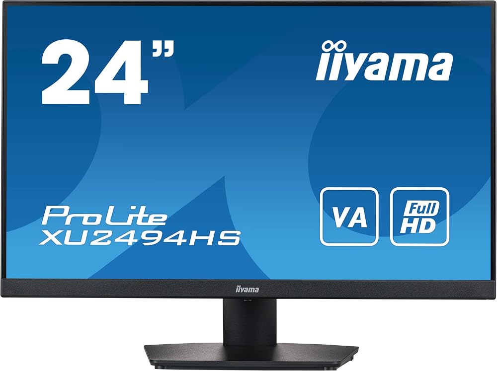 iiyama XU2494HS-B2 24 Inch VA Full HD 1080p LCD Monitor Slim Bezel HDMI DP