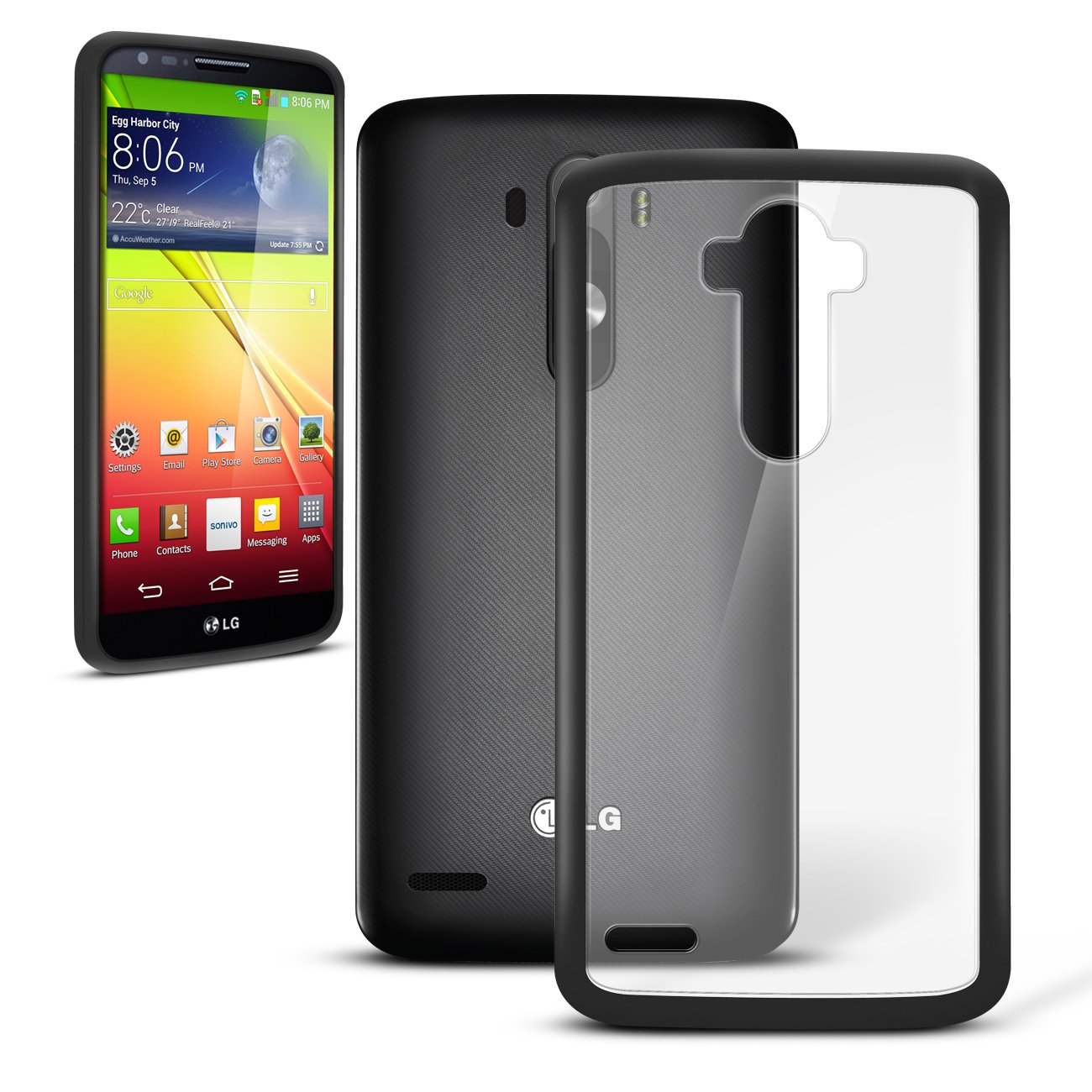 Orzly Lg G3 Fusion Gel Hard Case Black Phone Cover Amazon In Electronics