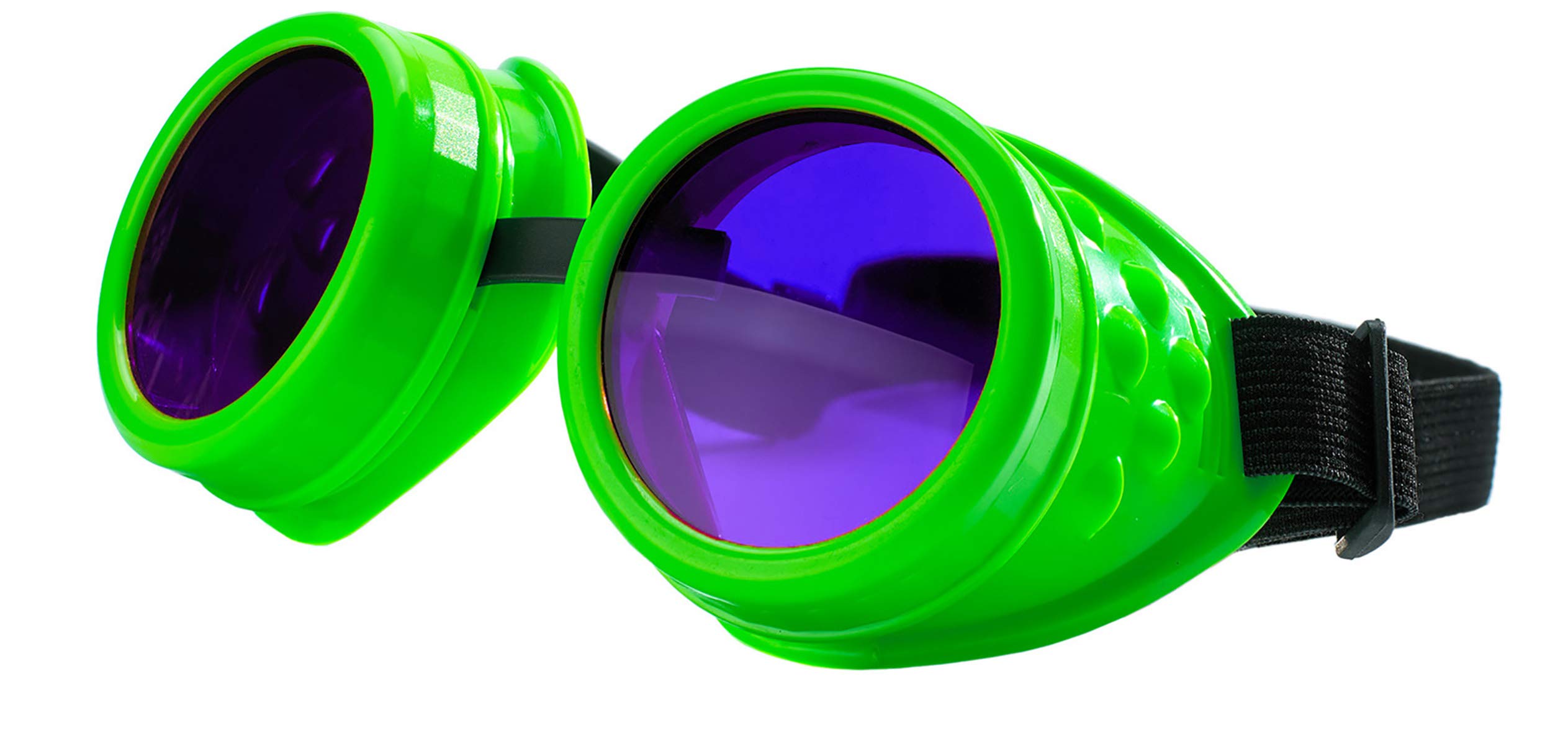 4sold Round Rave Novelty Cosplay Steampunk Goggles UK Ultra Premium Quality Steampunk Goggles Cyber Glasses Glasses Victorian Punk Style Welding Cosplay in a Gothic Style Goth Rustic Rivet Vintage