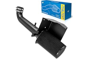 PHILTOP 2.75" Cold Air Intake Kit System + Heat Shield Compatible with Jeep Wrangler 2012 2013 2014 2015 2016 2017, Compatible with Jeep Wrangler JK 2018, High Performance, Black