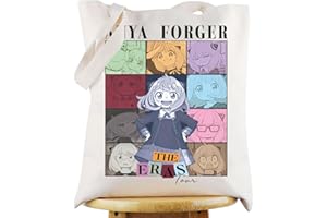 G2TUP Funny Canvas Tote Bag Anya Fan Gift Anime Character Tour Shoulder Bag Lover Merch