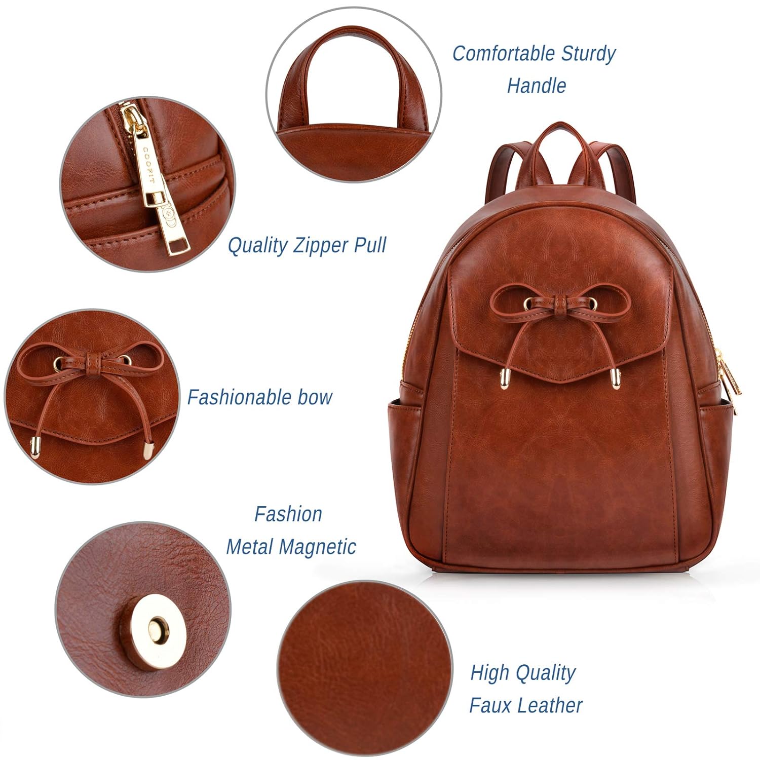 coofit leather backpack