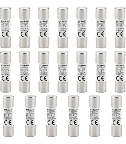 Baomain Ceramic Fuse RT14 RT18 R015 Fast-Blow gG 10x38mm 500V 20A