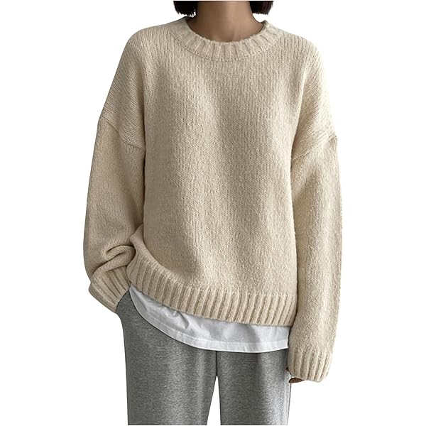 Amazon.com: Fuimsul Women Drop Shoulder Crewneck Oversized