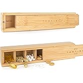 Bamboo Weekly Pill Organizer - 7 Day Wood Tablet Box - Ideal Aesthetic Pill Organizer for Vitamins or Supplements?