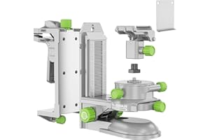 HUEPAR PRO HueparPro Fine-tuning Magnetic Bracket for Laser Level, Multifunctional Magnetic Pivoting Base with Adjustable Clip, 360° Adjustable Support with 1/4"-20 Male Threaded, Height Adjustment - PV10+ Pro