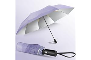 Lejorain Cute Women Sun Umbrella - Automatic Folding UV Protection Lightweight Umbrella Compact Travel Fashion Pretty Collapsible Golf Rain Umbrellas for Women
