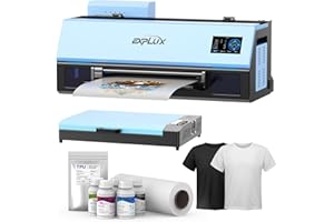 EXPLUX A3 DTF Printer,XP600 Turbo Printhead, 2X Faster Output, Anti-Clog Design + Low-Ink Warning+LED Multi-Function Display,Multi-Material Compatible,Gift Ink 2 Year