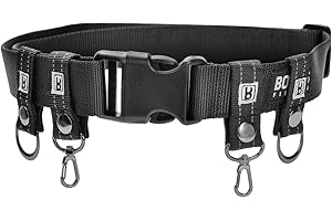 Booms Fishing FB2 Fishing Wade Belt, Adjustable Nylon Wading Belt 45" Max Length, Wade Belts for Casting Surf Kayak Accessory