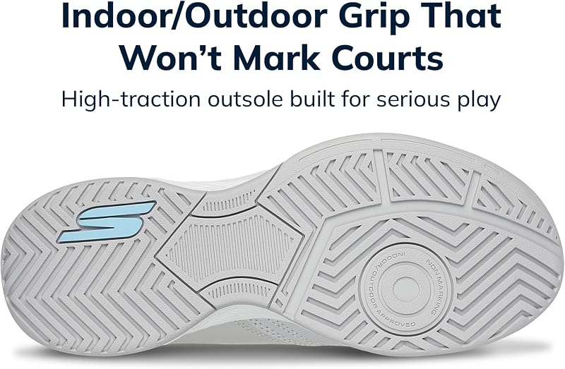 Damen Viper Court Smash-Athletic Indoor Outdoor Pickleball Schuhe | Relaxed Fit Sneakers, Grau/Blau, 37 EU