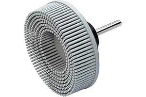 HIEMTE HIEMIE Tools 3 Inch Bristle Disc Grit 120# (White) with 3 Inch Shank Attachment Abrasive Coating Removal Disc for Metal