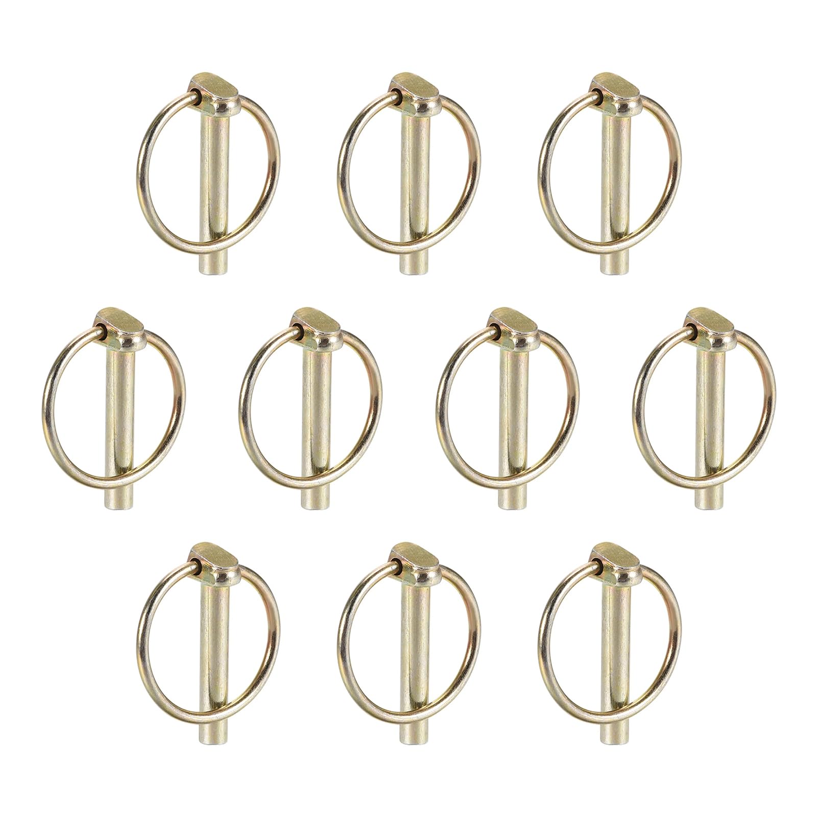 10 Pcs Linch Pins, Metal Lock Cotter Pins Fasteners for Trailers Tractors Mechanical, 4.5mm x 36mm