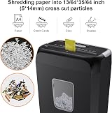 Bonsaii 6 Sheet Cross Cut Shredder C237-B Upgrade 13L 5x14mm 3min view 2