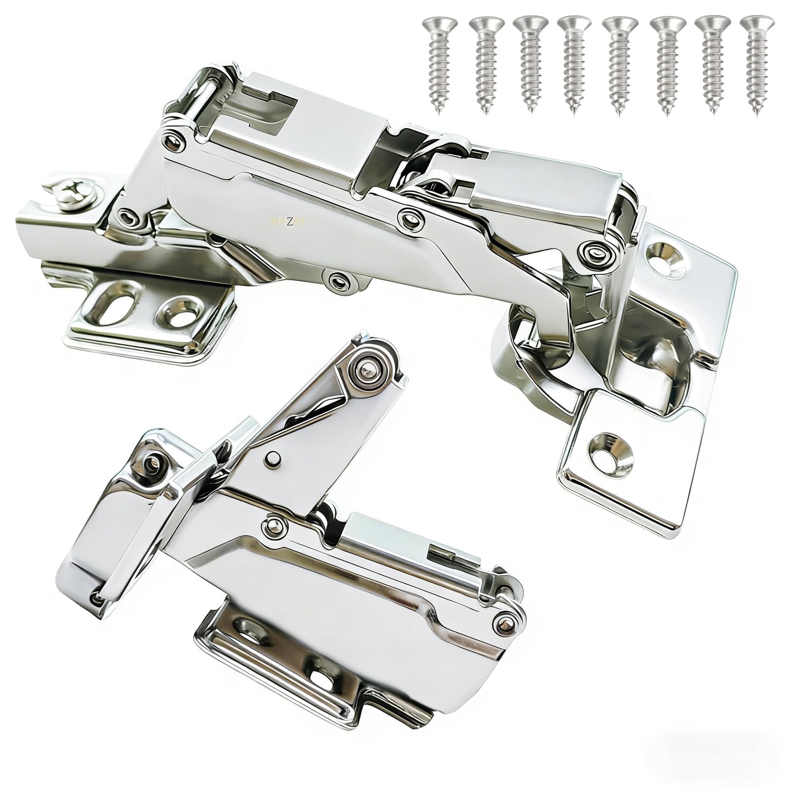 2 pieces/180 Degree Softs Closed Cabinets Hinges (Full Coverage)/180 ° Cabinet Door Hinges/Hidden Frameless YUEZIYE Kitchen cabinets/Wardrobe Folding/