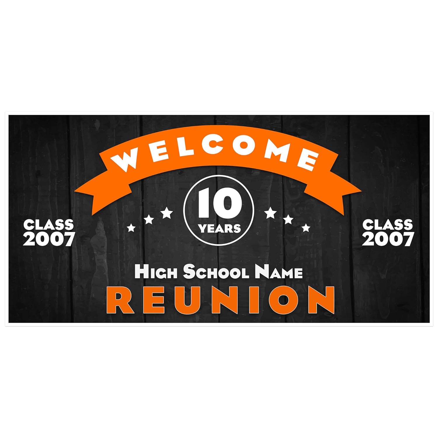 Amazon Com School Class Reunion Orange Party Banner Decoration