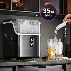 Nugget Ice Maker Countertop, 35Lbs/Day Portable