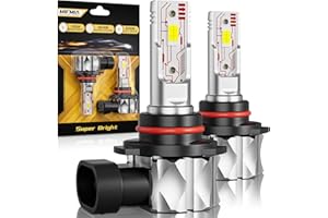 MIFMIA 9145 H10 LED Fog Light Bulbs, 30000LM 1:1 Size, 9140 9045 9040 LED Bulb CSP LED Chips 6500K Cool White Fog Lights LED Replacement, Play and Plug (Pack of 2)