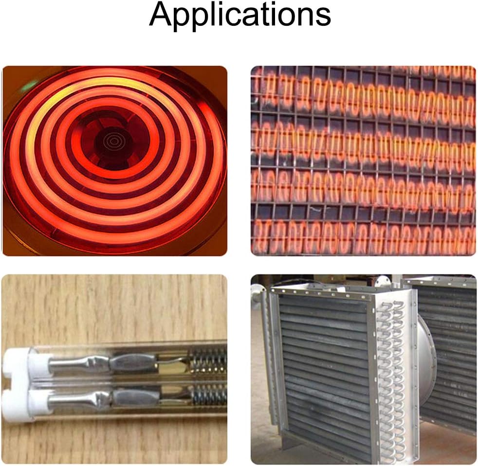 sourcing map Heating Element Coil Wire AC220V 2000W / AC110V 500W Kiln Furnace Heater Wire 6.1mm*680mm 2PCS - Image 4