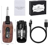 Aklot Wireless Guitar System 2.4GHz Transmitter Receiver 20m 10h Battery view 2
