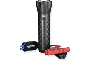 LIMITLESS INNOVATIONS BoostHero Portable Car Battery Jump Starter, 6,000mAh Power Bank, LED Flashlight, with Smart Jumper Cables for up to 6.0L Gas/4.0L Diesel Engines (Black)