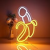 Penis Banana LED Neon Sign - Funny Adult Decor for