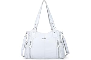 Angel Kiss Handbags for Womens Top-Handle Hobo Purse Roomy Casual Shoulder Bags PU Tote Satchel Purse for Women