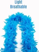db11 Colorful Feather Boa 6.6ft with Heart Rimless Sunglasses Lake Blue view 4