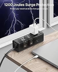 CCCEI Desk Clamp Power Strip with 9