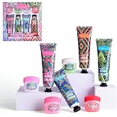 LIAYLILI 8 Pcs Hand Cream and Lip Balm Sets，Mini Hand Lotion Travel Size, Deeply Moisturize, Moisturize Lips,for Dry Cracked, Scaly, Dullness Skin, Gifts for Women Mom Staff.