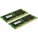 Crucial 4GB Kit (2GBx2) DDR2 800MHz (PC2-6400) CL6 SODIMM 200-Pin Notebook Memory Modules CT2KIT25664AC800
