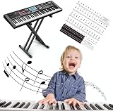 MUYOS Piano Removable Keyboard Note Labels 88 Keys Sticker Black White view 4