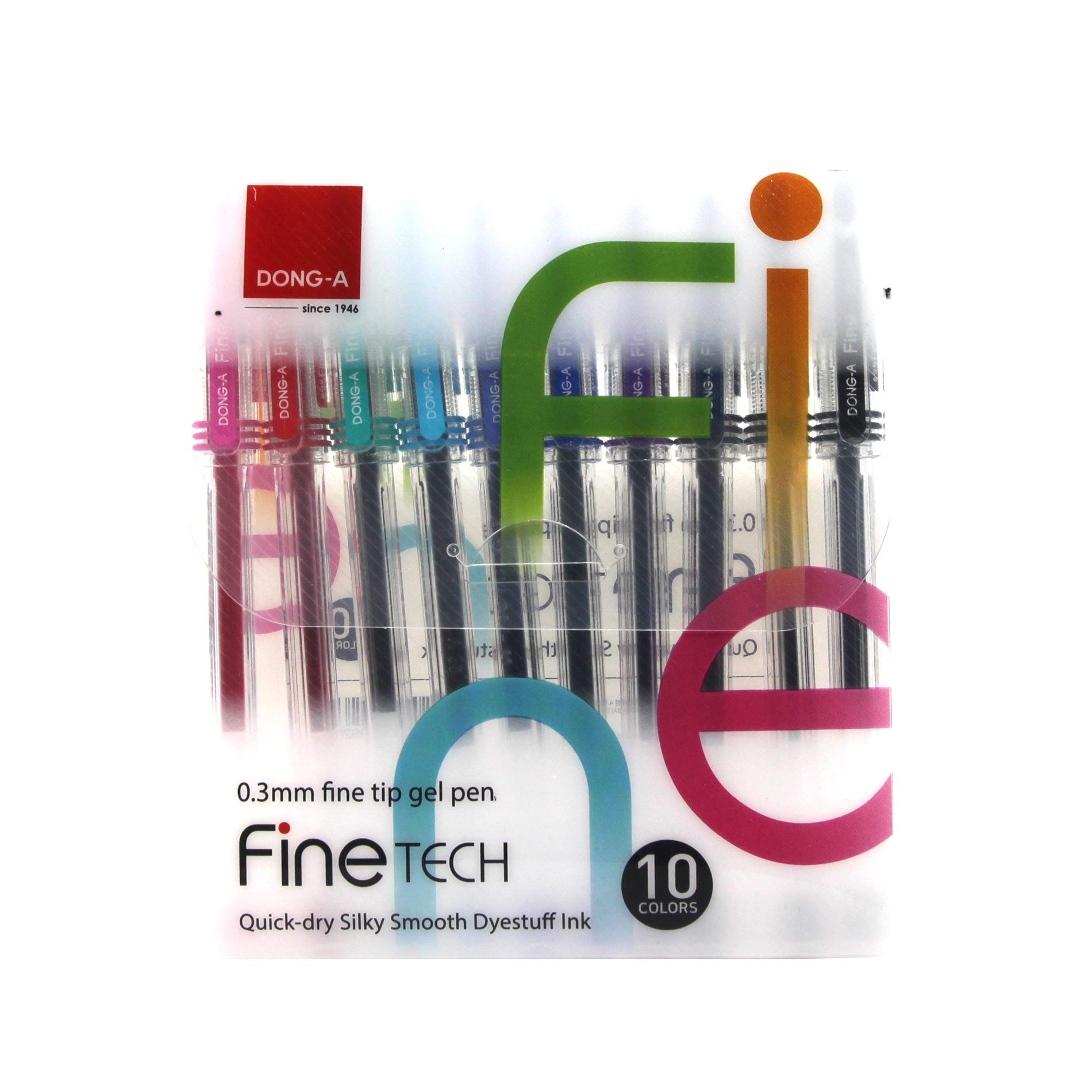 ZEESOON DONG-A New Fine-Tech Excellent Writing 0.3mm Gel Ink Pens (10 colors) by Dong A