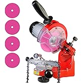 KonKell 230W Electric Chainsaw Sharpener &ndash; 3000 RPM Motor, Multi-Angle Turntable &ndash; Sharpens 1/4", .325", 3/8", .404" Chains &ndash; Durable, Precise &amp; Efficient Grinder, Professional