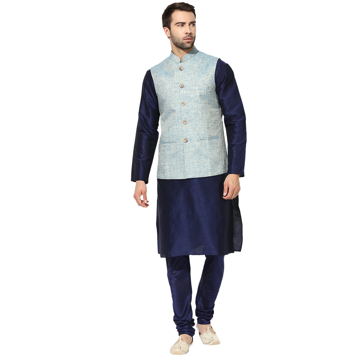 kisah benarasi cotton silkwovenwaistcoat for men's