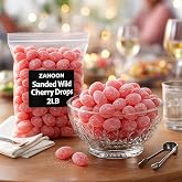 Claeys Wild Cherry Drops Hard Candy 2 lbs - Horehound Candy, Licorice Hard Candy, Fat &amp; Gluten Free - Bulk Sanded by ZANOON