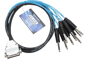 Elite Core DB25Q5 25-Pin D-Sub to 8 TRS Male Breakout Snake, 5-Feet