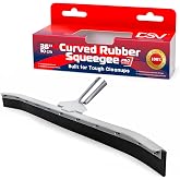 DSV Standard Curved Floor Squeegee 36&rsquo;&rsquo;, Rubber Blade Garage Squeegee, Taper Pole Connection - Handle Sold Separately for Tiles, Concrete and Asphalt